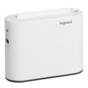 Блок КУТОВИЙ 2х2К бокові розетки 6А з USB A+C, колір Білий/Сірий (49401) 49401 фото