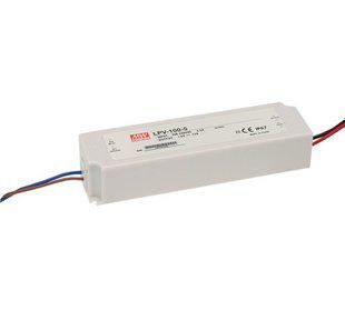 Блок живлення Mean Well AC/DC, 100W, Вх: 90-264VAC/127-370VDC, Вих: 12V/8.5A, 190x52x37 мм, -30...+70 С (LPV-100-12) LPV-100-12 фото
