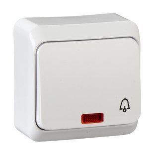 Кнопка з подсвіч. біл (WDE001015) WDE001015 фото