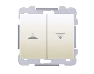 Вимикач жалюзі без фіксації SIEMENS Iris 18569 W 16АХ, 250V слонова кістка (18569 A) 18569 A фото
