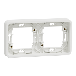 Рамка двомісна IP55 Mureva Styl, горизонтальна, біла (MUR39101) MUR39101 фото