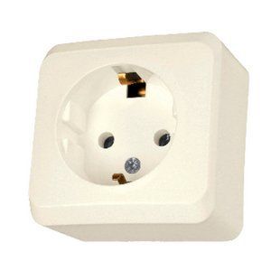 Розетка з ЗК "PRIMA" зовн. вст. беж (WDE001180) WDE001180 фото
