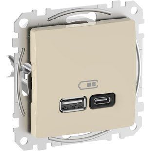 USB розетка Бежевий Sedna Design (SDD112404) SDD112404 фото