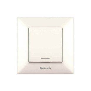 Вимикач 1кл. з підсв. Panasonic Arkedia Slim, крем (WNTC00022BG-UA1) WNTC00022BG-UA1 фото