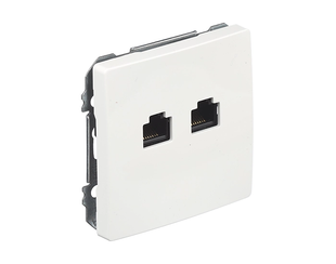 Розетка РС 2-на SIEMENS DELTA Style RJ45 Cat.5e, біл.полярний (22782WH02) 22782WH02 фото