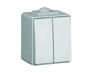 Вимикач 2-кл. зовн. зовнішній Efapel Waterproof 10A/250В, герметичний IP65, сірий (48061 CCZ) 48061 CCZ фото