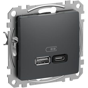 USB розетка Срібло Sedna Design (SDD114404) SDD114404 фото