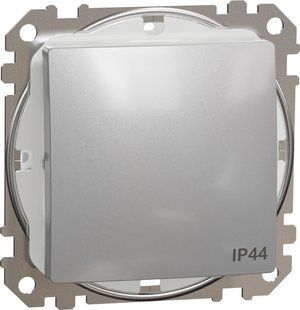 Одноклавішний перемикач (прохідний) IP44 Антрацит Sedna Design (SDD213106) SDD213106 фото