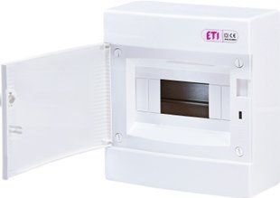 Щит зовнішн. розподільний ECT 8PO (8мод.білі дверцята) 1101005 фото