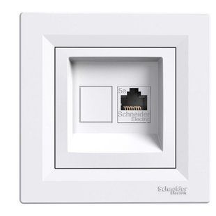 РОЗЕТКА КОМП'ЮТЕРНА RJ45 STP КАТ. 5Е БІЛА ASFORA (EPH5000121) EPH5000121 фото