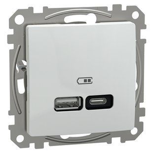 USB розетка Білий Sedna Design (SDD111405) SDD111405 фото