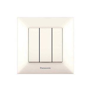 Вимикач 3кл. Panasonic Arkedia Slim, крем (WNTC00152BG-UA1) WNTC00152BG-UA1 фото