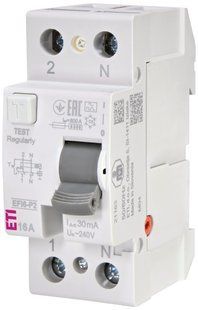 Реле диференційне (ПЗВ) 2р EFI6-P2 16/0,03 тип A (6kA) (2061260) 2061260 фото