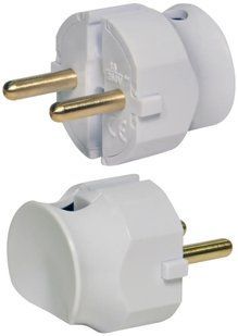 Вилка кутова PPW-90 (2Р, без заземлення, полікарбонат, IP20) (4481004) 4481004 фото