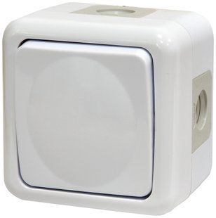 Вимикач 1-кл. PVE-1 (IP44, 10А, 250V, полікарбонат) (4481016) 4481016 фото