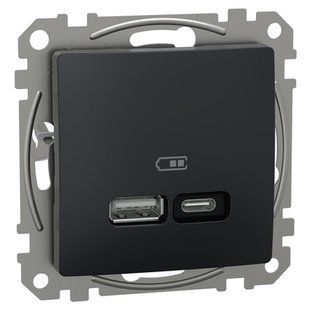 USB розетка Срібло Sedna Design (SDD114405) SDD114405 фото
