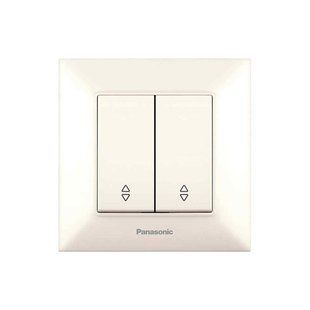 Вимикач 2кл. прохідн. Panasonic Arkedia Slim, швидкий монтаж, крем (WNTC00112BG-UA1) WNTC00112BG-UA1 фото