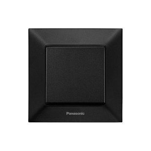 Вимикач 1кл. Panasonic Arkedia Slim, чорн. (WNTC00012BL-UA1) WNTC00012BL-UA1 фото