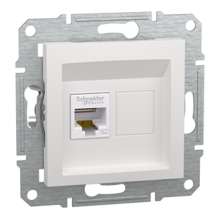Розетка RJ45, тип UTP, категорія 5E, білий, Asfora, без рамки (EPH4370121) EPH4370121 фото