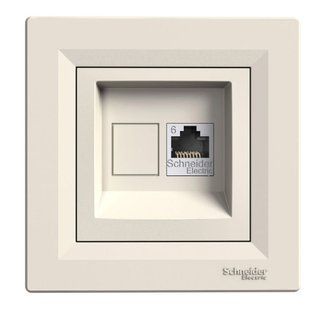 РОЗЕТКА КОМП'ЮТЕРНА RJ45 UTP КАТ.6 КРЕМ ASFORA (EPH4700123) EPH4700123 фото