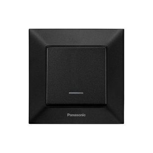 Вимикач 1кл. з підсв. Panasonic Arkedia Slim, чорн. (WNTC00022BL-UA1) WNTC00022BL-UA1 фото