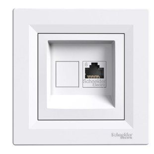 РОЗЕТКА КОМП'ЮТЕРНА RJ45 UTP КАТ.6 БІЛА ASFORA (EPH4700121) EPH4700121 фото