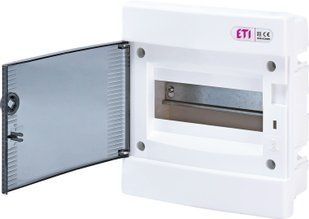 Щит внутр. розподільний ECМ 8PT (8мод.проз.дверцята) 1101010 фото