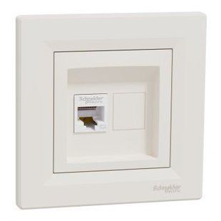 РОЗЕТКА КОМП'ЮТЕРНА RJ45 UTP КАТ. 5Е КРЕМ ASFORA (EPH4300123) EPH4300123 фото