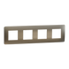 Рамка 4-постова Матова бронза/бежевий Unica New Studio Metal (NU280851M) NU280851M фото