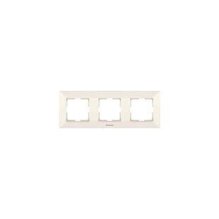 Рамка 3-на Panasonic Arkedia Slim, горизонт., крем (WNTF08032BG-UA1) WNTF08032BG-UA1 фото
