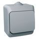 Перемикач 1-кл. IP44 сірий Cedar Plus (WDE000660) WDE000660 фото