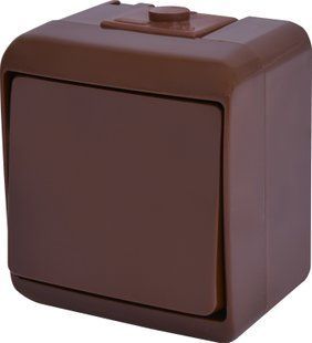 Вимикач 1-клавішний (коричневий) (IP54) VHE-1-KR (4668040) 4668040 фото