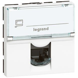 Розетка RJ45 один.кат.6, FTP,9 к.,білий (076565) 076565 фото