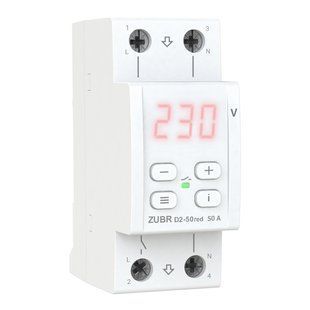 Реле напруги 1ф. 50A з термозахистом ZUBR_D2-50 red фото