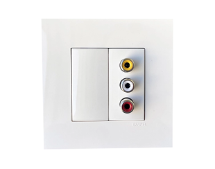 Розетка аудіо RCAx3 EFAPEL QUADRO білий глянцевий (4658012 SBR) 4658012 SBR фото