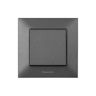 Вимикач 1кл. Panasonic Arkedia Slim, димч. (WNTC00012DG-UA1) WNTC00012DG-UA1 фото