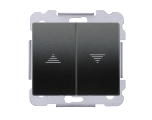 Вимикач жалюзі SIEMENS Iris 18565 AС 16АХ, 250V чорний коссо (18565 AС) 18565 AС фото