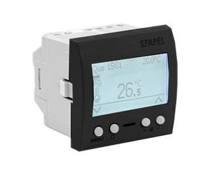 Термостат програматор для теплої підлоги EFAPEL Latina, 250 V/16A, чорний матовий (4723212 SPM) 4723212 SPM фото