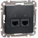 Два роз RJ45 CAT5E UTP Чорн Sedna Design (SDD114452) SDD114452 фото