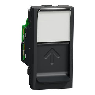 New Unica розетка RJ45 cat. 6A - із захисною шторкою антрацит (NU344854) NU344854 фото