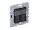 Розетка 2-на PC EFAPEL Latina RJ45 5e, чорний матовий (4797612 SPM) 4797612 SPM фото