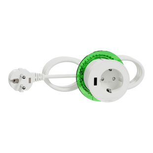 Unica system+, Настільний блок XS з розеткою DE та USB типу A, антрацит (INS44004) INS44004 фото