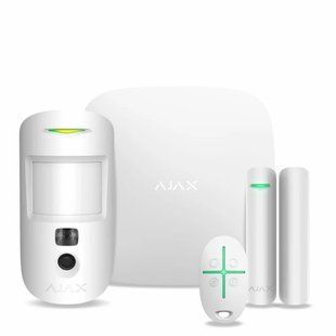 StarterKit Cam Plus (HDR) Ajax, білий, комплект охоронної сигналізації 000052843 фото