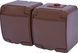 Розетка 2-я (Schuko) (коричн. кришка) (IP44/54) RHE-2s-KR (4668052) 4668052 фото