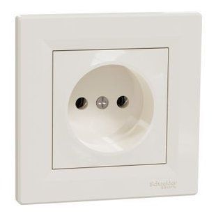 РОЗЕТКА БЕЗ ЗАЗЕМЛЕННЯ КРЕМ ASFORA (EPH3000123) EPH3000123 фото