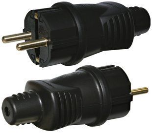 Вилка пряма PKB-ST (2Р+РЕ, каучук, IP44) (4481002) 4481002 фото