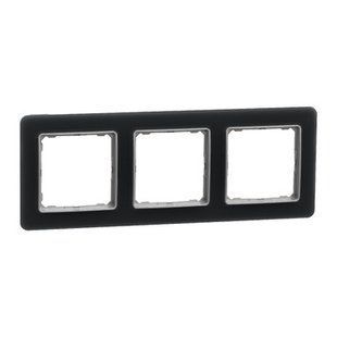 Рамка 3-місна Димчасте скло Sedna Elements (SDD362803) SDD362803 фото