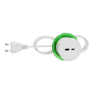 Unica system+, Настільний блок XS з USB типу A та USB типу C, білий (INS44008) INS44008 фото