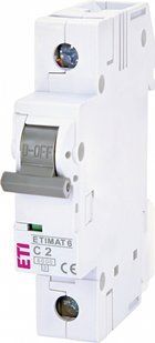 Авт. вимикач ETIMAT 6 1p C 2A (6kA) (2141508) 2141508 фото