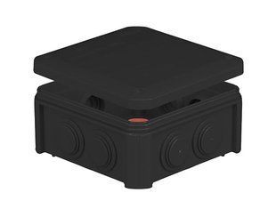 Коробка розпод.зовн. UNIKA PLANK 114х114х57мм поліпр.самозат.850&deg;С IP55 з сальник.гумов.чорн.IB601Vintage (PLK601V850) PLK601V850 фото